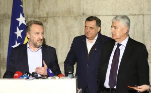 Foto: Dženan Kriještorac / Radiosarajevo.ba / Izetbegović, Dodik i Čović